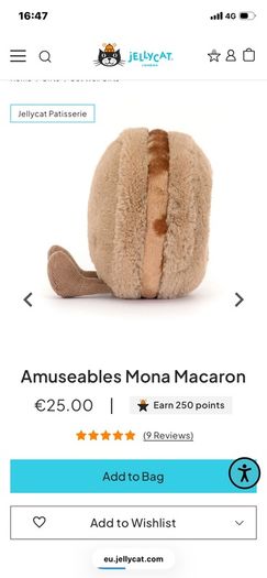 New JELLYCAT Set of Mona and Mia Amuseable Macarons