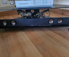 Bush 200W 2.1 channel soundbar with separate subwoofer.