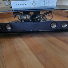 Bush 200W 2.1 channel soundbar with separate subwoofer.