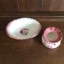 Vintage Staffordshire pink Soap dish and pot pourri pot Image 2
