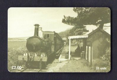1998 Isle of Man UK2/ 21 units Steam Locomotive No. 4 at Ballabeg Station (Siemens - S30 (Module 34)) Phone Card