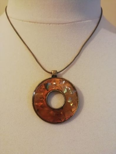 Pulse Disc Pendant Necklace New With Tags