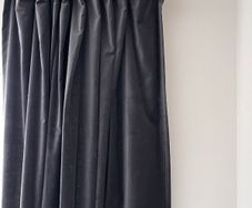 IKEA SANELA Dark Grey Velvet Curtains (pair)