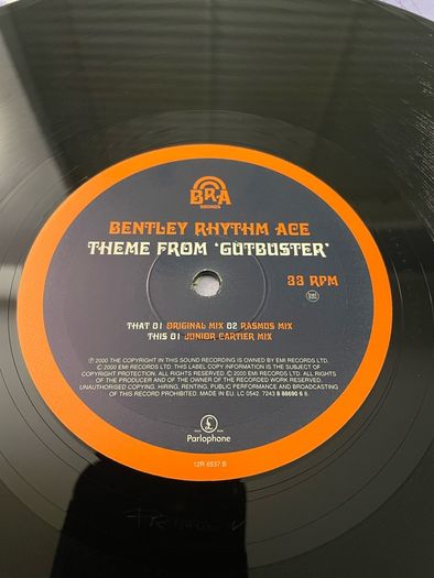 Bentley Rhythm Ace - Theme From Gutbuster - 12" Vinyl Single - 2000 Parlophone Records
