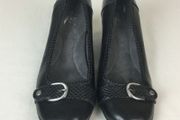 Areosoles Ladies Black Mid Heel Court Shoes Size 8 Unworn