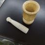 Natural Wood Wooden Mortar And Pestle Set Image 2