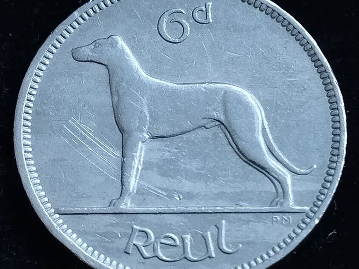 Ireland - 1946 - 6 Pence - Wolfhound - KM.13a - [2728]