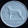 Ireland - 1946 - 6 Pence - Wolfhound - KM.13a - [2728] Image 2