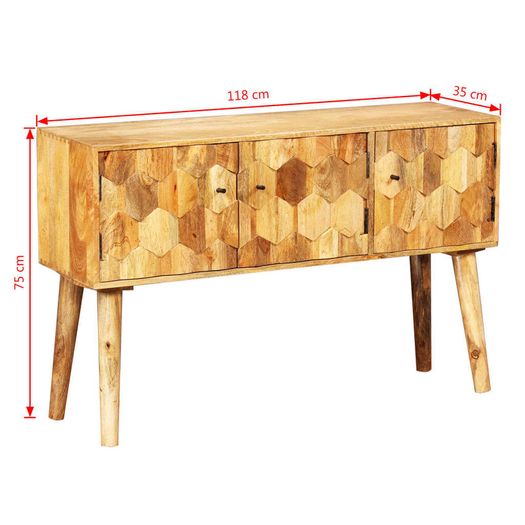 Sideboard Solid Mango Wood 118x35x75 cm
