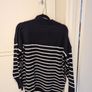 BNWT JoJo Maman Bebe Navy Ecru Stripe Turtle Neck Maternity & Nursing Jumper Image 5