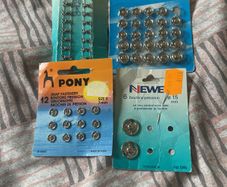 Snap fasteners & hook and eye sewing items