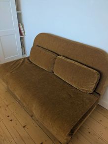 Two Seater Toffee Brown Sofa Bed