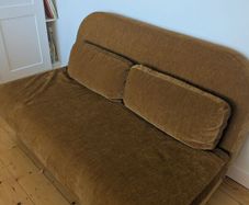 Two Seater Toffee Brown Sofa Bed