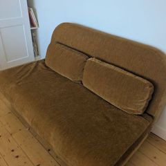 Two Seater Toffee Brown Sofa Bed