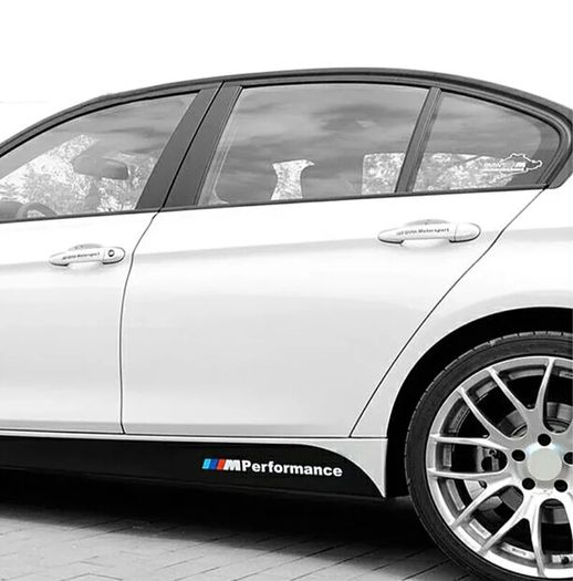 Side Skirt Stickers Gloss black For BMW F10 F11 F01 F02 G30 5 series M Performance