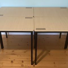 Set of 4 Matching Modern Wood & Metal Tables | Ideal for Work or Study