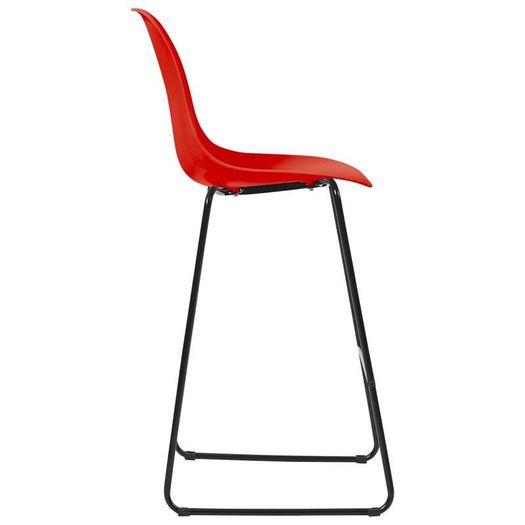 Bar Chairs 4 pcs Red Plastic