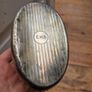 Rough Estimate of 35/40 grams of Antique Silver Brushes and Leather Case Image 7