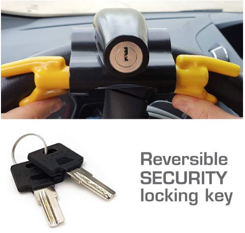 Blokauto Car Steering Wheel Dashboard Anti-Theft Bar, Universal