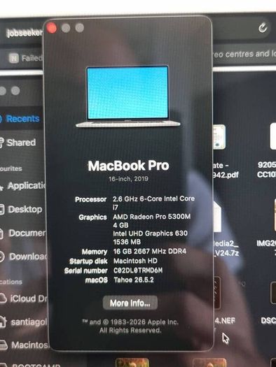 MacBook pro 2019 16"