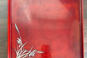 Asian Red Lacquer Tray