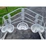 Cart Wheel Bench With tractor seats White KAS1358 Image 3