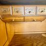 Solid Oak Roll-Top Writing Bureau Desk & Matching Captain's Chair Image 3