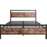 Double Bed Frames with Wood Headboard Image 2