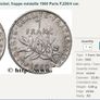 1 franc Semeuse, nickel, strike medal 1960 Paris  VG10 (with larger zero rare coin) Image 4
