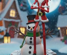 Jack Skellington Christmas Snowman Decoration