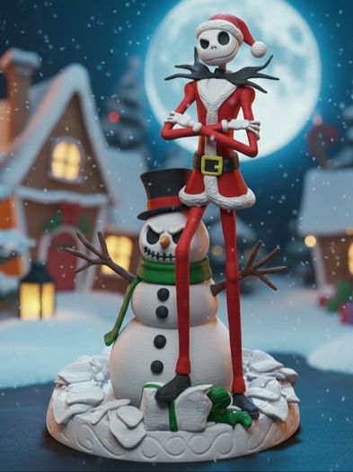 Jack Skellington Christmas Snowman Decoration