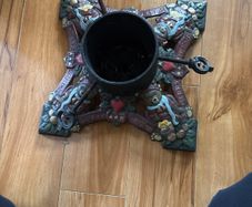 Christmas Tree Stand with bear detail