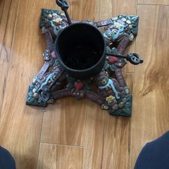 Christmas Tree Stand with bear detail