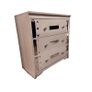 Grey Textured 3 Drawer Chest Image 4