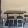 Solid Mahogany Free standing Bar/Island with Three Bar Stools Image 2