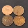Farthing Coins x4 Great Britain UK 1926 1942 1948 Image 6