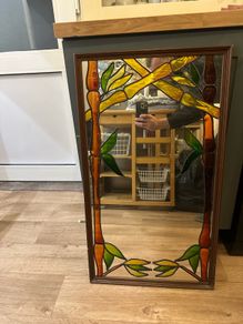 Painted Glass Mirror