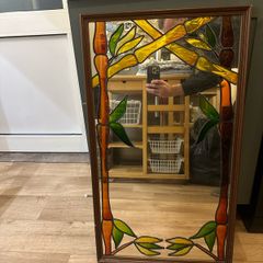 Painted Glass Mirror