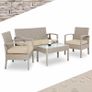 Garden Furniture Set for 4 People  Weatherproof Rattan Effect Image 9