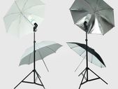2 White 2 Black/Silver Umbrella Continuous Lighting Kit