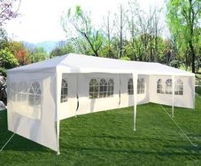 Gazebo Canopy  Party Tent  3m x 9m White