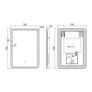 LED Bathroom Mirror Brushed Brass Square | Demister Pad, Antifog Image 3