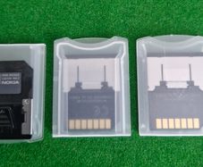 3 Vintage Nokia 128MB MMC Memory Cards.