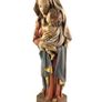 Vintage Hand Carved Madonna and Child Wooden Statue Image 6