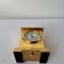 Vintage miniature Tiny Battery Operated quartz clock stainless steel quartz Image 4