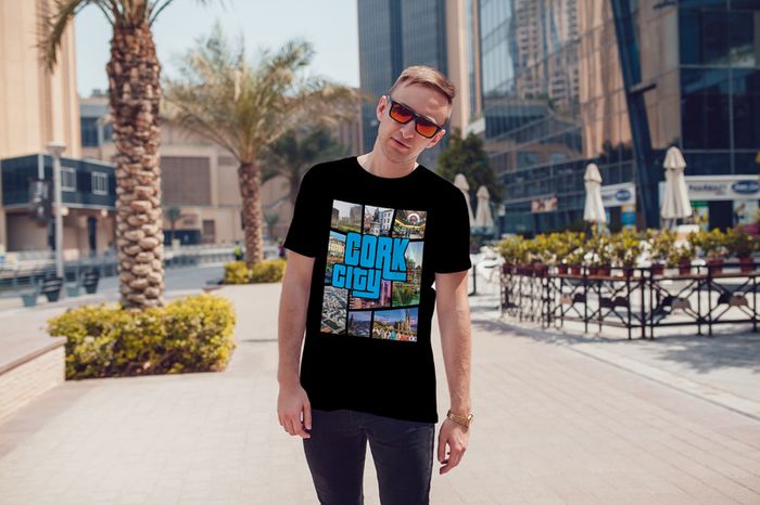 CORK city GTA themed printed T-shirt Tee Top Shirt Great Gift Present