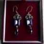 Vintage Sterling Silver 925 Dainty Violet Crystal and Silver Earrings 8,8g Image 4