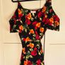 Dancing Leopard Floral Cold-Shoulder Wrap Dress Size 12 Image 3
