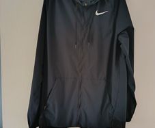 Nike Black Zip Jacket Large Running Gym Windbreaker