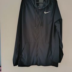 Nike Black Zip Jacket Large Running Gym Windbreaker
